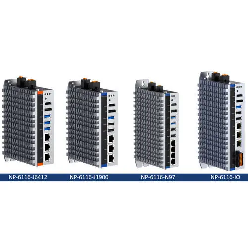NP-6116 Series: Compact Fanless DIN Rail PC for Industrial Automation