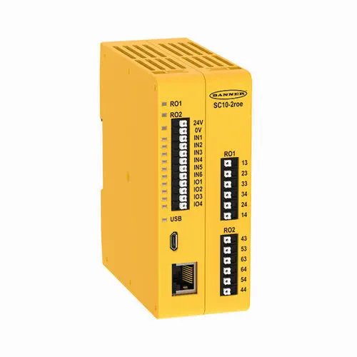 TURCK SC10-2ROE Safety Controller, PLe/SIL 3, 10 Inputs, 4 Configurable Outputs