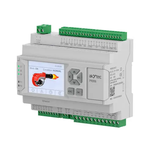 akYtec PR205 Compact PLC with 2.4" Color Graphic Display, Ethernet & Modbus