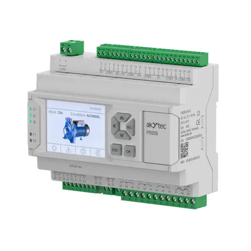 akYtec PR205 Compact PLC with 2.4" Color Graphic Display, Ethernet & Modbus