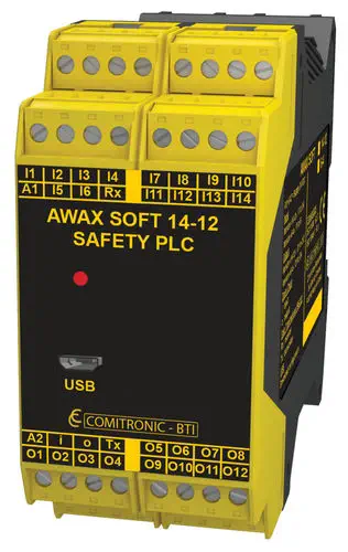 COMITRONIC-BTI AWAX SOFT SIL3/PLe Programmable Safety PLC / Relay with RS232