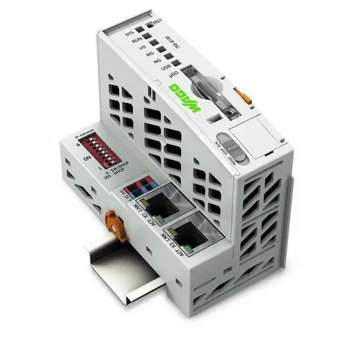 WAGO PFC100 Compact PLC with Linux RTOS, CODESYS, 2 x Ethernet, and Advanced Security
