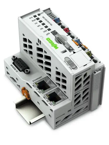 WAGO PFC100 Compact PLC with Linux RTOS, CODESYS, 2 x Ethernet, and Advanced Security