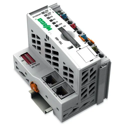 WAGO PFC100 Compact PLC with Linux RTOS, CODESYS, 2 x Ethernet, and Advanced Security