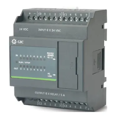 GIC PL-100 Compact PLC with 112 I/O Expandability and Modbus RTU Communication