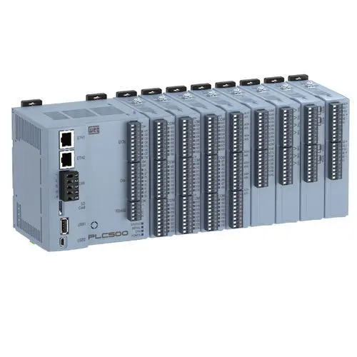 WEG PLC500 Compact PLC with Dual-Core 1GHz CPU, M4 Coprocessor and CODESYS IEC 61131-3