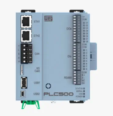 WEG PLC500 Compact PLC with Dual-Core 1GHz CPU, M4 Coprocessor and CODESYS IEC 61131-3
