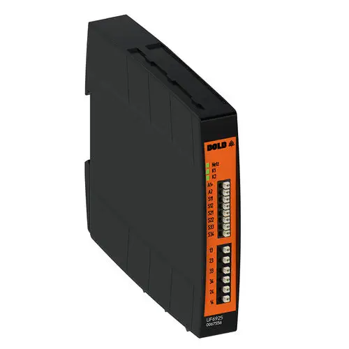 DOLD UF 6925 Emergency Stop Safety Relay with 3 NO Contacts, PL e / SIL 3, 17.5 mm Width