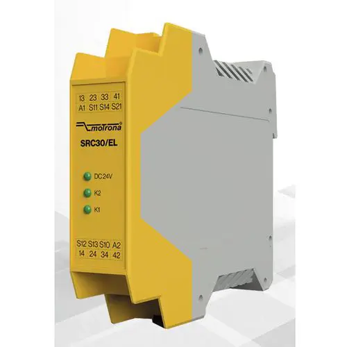 motrona SRC30/EL Emergency Stop Safety Relay SIL3/PLe with 3 NO Contacts, EN 81-20/50