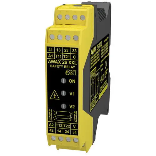 COMITRONIC AWAX26XXL Emergency Stop Safety Relay with 2 µs DLC Detection and PL e / SIL 3
