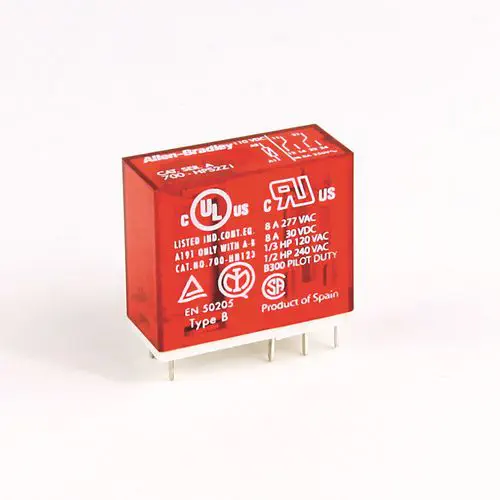 Allen-Bradley 700-HPS Emergency Stop Safety Relay with Mechanically Linked Contacts, EN 50205 Type B, 8A DPDT