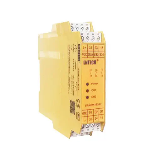 Laien SR4P2A1B24C Emergency Stop Safety Relay for Light Curtains, PL e, SIL 3, 2NO 1NC