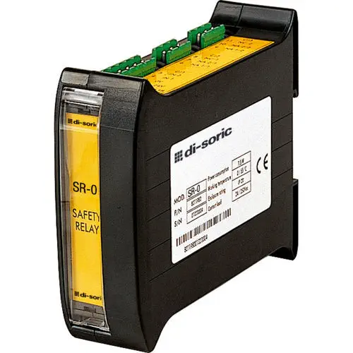 di-soric SR-0 Safety Interface Relay with 2NO+1NC Guided Contacts, EDM Output, DIN Rail