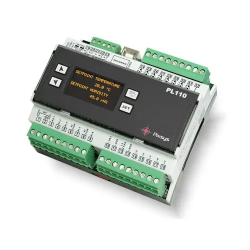 Pixsys PL110 Mini DIN Rail On-board PLC with Multi-Analog Input, Built-in PID & Expandable I/O