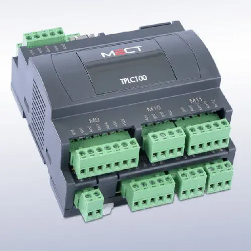MECT TPLC100 DIN Rail PLC with 8DI/8Relay, 12AI, Virtual HMI & Remote Monitoring
