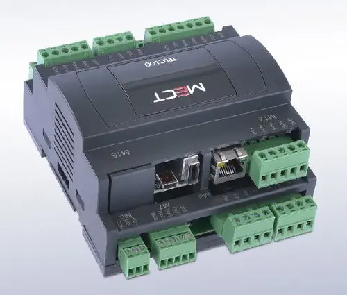 MECT TPLC100 DIN Rail PLC with 8DI/8Relay, 12AI, Virtual HMI &amp; Remote Monitoring