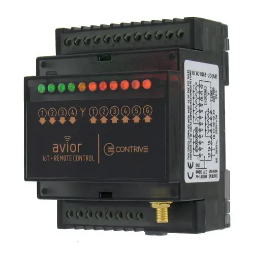 Contrive Avior IIoT Wireless Controller with 6DI/4AI/4Relay, Cloud/Edge Mode &amp; WiFi/BLE/4G