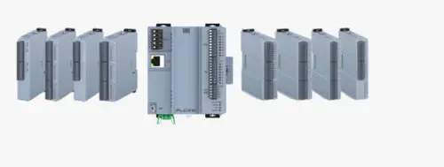 WEG PLC410 DIN Rail PLC with CODESYS, Up to 208 I/O, Modbus/CANopen/EtherCAT