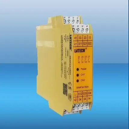 Laien SR4P3A1B24 Safety Relay, PL e / Cat.4 / SIL 3, 3NO+1NC, for Light Curtains & E-Stop
