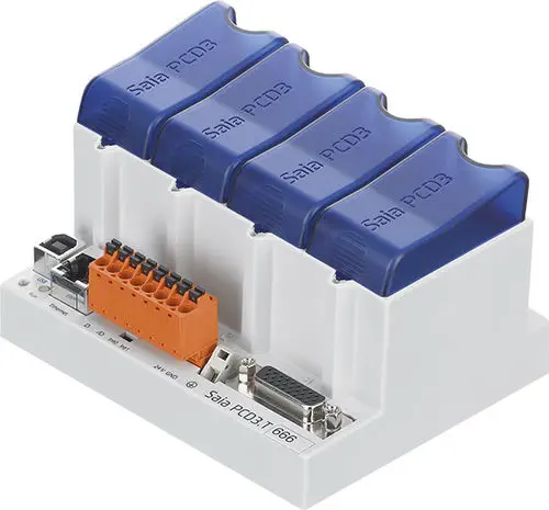Saia PCD3.T66x Smart RIO PLC, Distributed Automation, Up to 256 I/O, PG5 Programmable