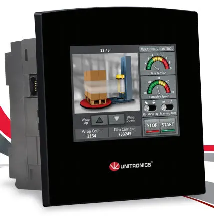All-in-One PLC with 3.5-inch HMI, Built-in I/O, IP66/NEMA 4X | Unitronics Samba SM35