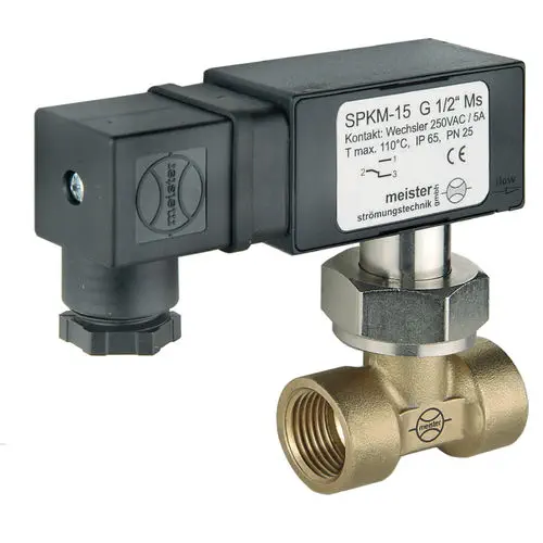 Meister SPKM Paddle Flow Switch for Liquids, 4-93 l/min, 25 bar, Microswitch Output