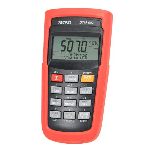 DTM-507 Digital Temperature Controller &amp; Dual Thermocouple Data Logger, Tecpel
