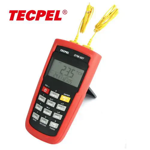 DTM-507 Digital Temperature Controller & Dual Thermocouple Data Logger, Tecpel