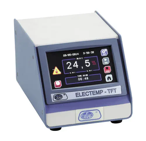 Electemp-TFT Touchscreen Temperature Regulator, 10 Programs × 6 Segments, Auto-Tuning PID, -150~1300 °C, Pt100/K TC, J.P. Selecta