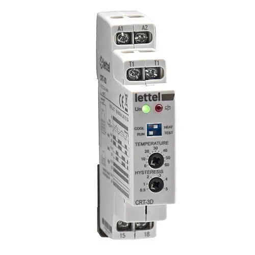 Lettel CRT-3D Modular DIN Rail Temperature Controller without Display