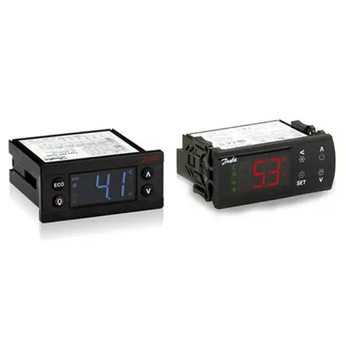 DANFOSS ERC Refrigeration Temperature Controller, 3-Relay, NTC/PTC/Pt1000, Defrost Management, 115/230V