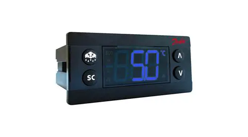 DANFOSS ERC Refrigeration Temperature Controller, 3-Relay, NTC/PTC/Pt1000, Defrost Management, 115/230V