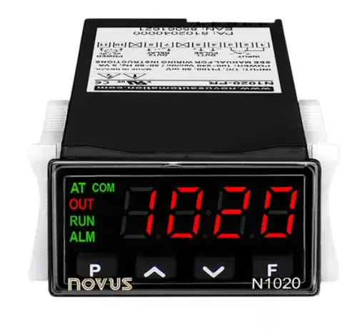 Novus N1020 PID Temperature Controller, 1/32 DIN, IP65 Front, Modbus, USB Type-C