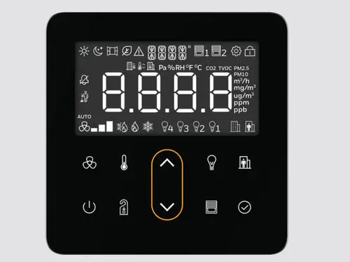 Saia PCD TR80 HVAC Room Temperature & Humidity Controller, 10-Key Touch, Modbus