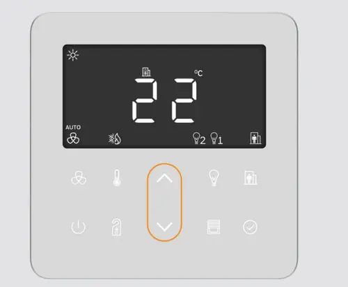 Saia PCD TR80 HVAC Room Temperature & Humidity Controller, 10-Key Touch, Modbus