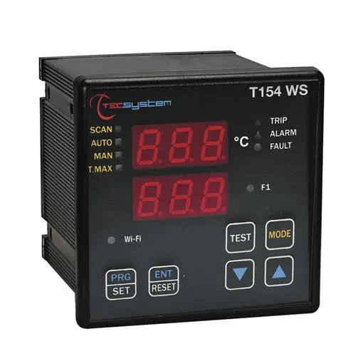 TECSYSTEM T154 WS ED25 Transformer Temperature Monitoring Unit, Wi-Fi Web Server, 4 Pt100, 4 Relays, 24-240 V AC/DC