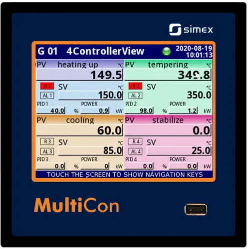 Multi-Channel Controller &amp; Recorder 48 I/O 3.5“ TFT Touch – CMC-99 | SIMEX