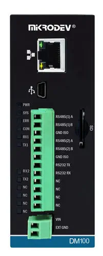 Mikrodev DM100-E1N-GC0 | Programmable RTU & Modbus TCP/RTU Gateway