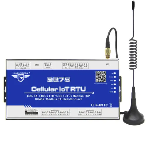 King Pigeon S275 RTU | Modular GSM/GPRS Controller with RS-485 Modbus