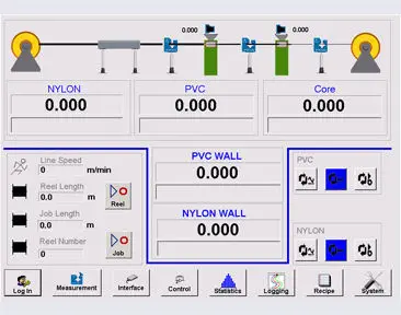 Proton Products NEXiS CS5G/CS1000 Extrusion Line Controller with Closed-Loop Diameter PI Feedback