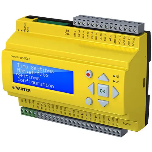 DIN-Rail Modbus PID Controller with BACnet/IP Option, Illuminated LCD | SAUTER RDT8 Series