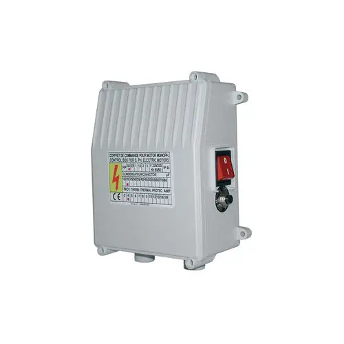 EBARA Q Series Submersible Pump Control Panel, Integrated Capacitor & Thermal Relay, IP44