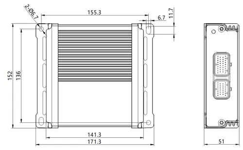 SonnePower SPC-SFMC-X2424C IP67 Mobile Machine Controller, CANopen/J1939, CoDeSys 3.5
