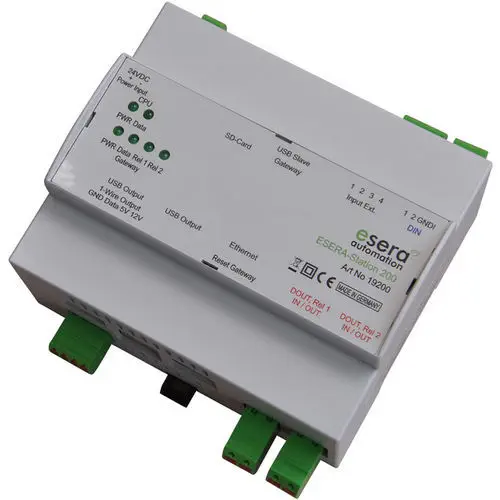 ESERA Station 200 | IoT Automation Controller, 1-Wire Gateway, Modbus, DIN Rail