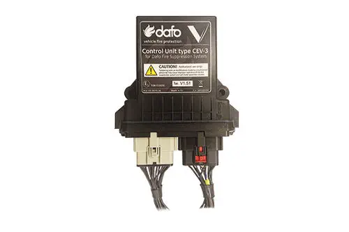Dafo CV-X | Vehicle Fire Suppression Controller, 2 Zones, Battery-Free Backup