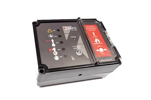 Dafo CV-X | Vehicle Fire Suppression Controller, 2 Zones, Battery-Free Backup