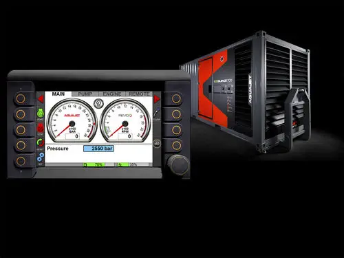 Aquajet REVO 3.0 Digital Control and Monitoring System for High-Pressure Hydrodemolition Pump Units