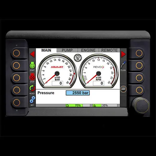 Aquajet REVO 3.0 Digital Control and Monitoring System for High-Pressure Hydrodemolition Pump Units