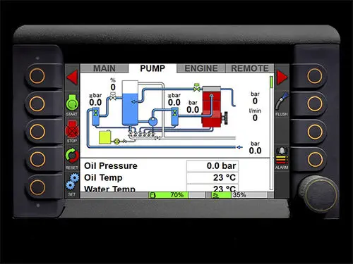 Aquajet REVO 3.0 Digital Control and Monitoring System for High-Pressure Hydrodemolition Pump Units