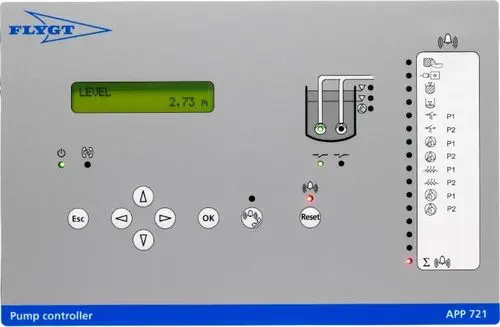 Pump Station Controller with Alarm, 1–2 Pumps, 5.5 kW | Flygt FGC 200/300